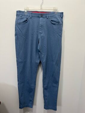 Redvanly Pants Men’s Large Blue Athletic Fit Stretch Performance Comfort Trouser